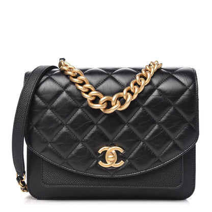 Chanel Calfskin Caviar Quilted Chain Handle Flap Black 1 of 10