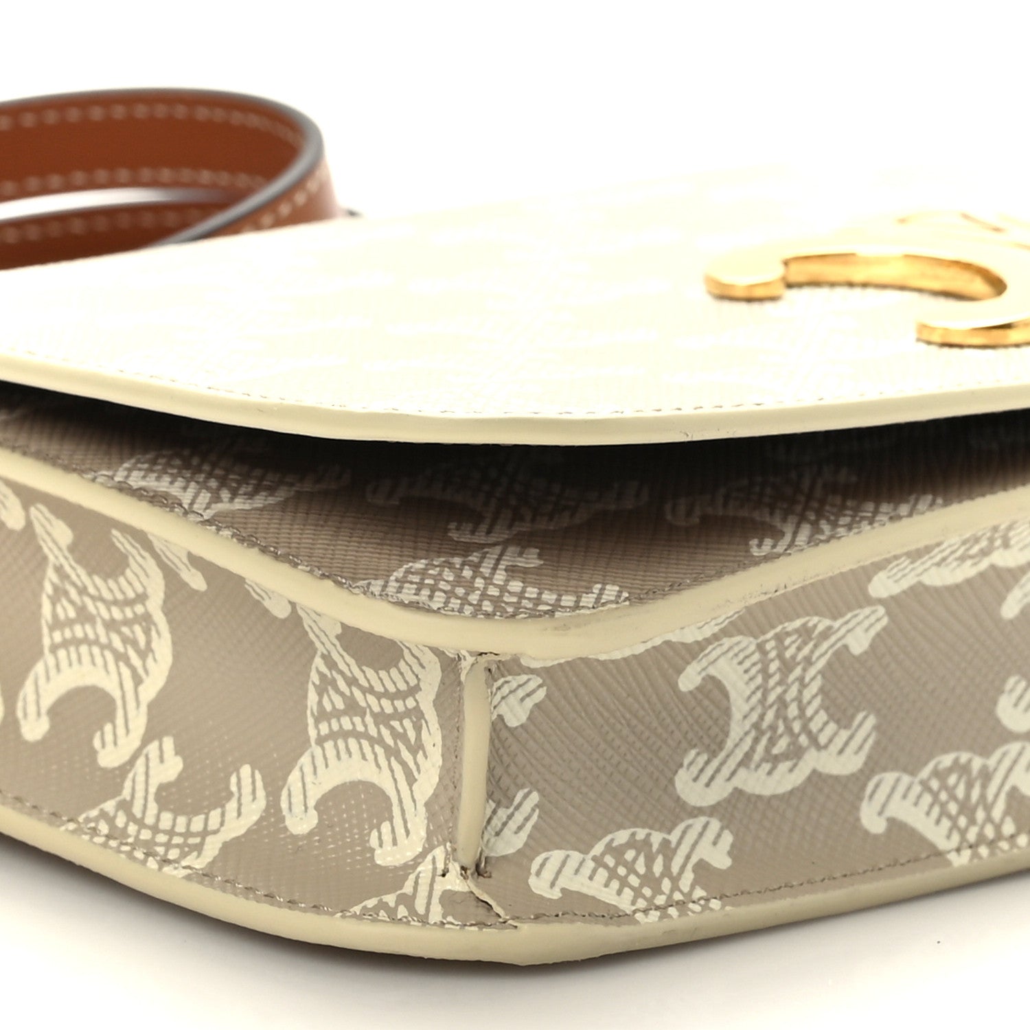 Celine Canvas Calfskin Triomphe Multipochette Grege 8 of 9
