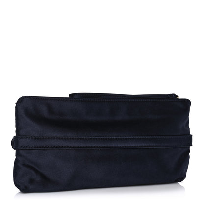 Valentino Garavani Satin Bow Clutch Blue 3 of 9