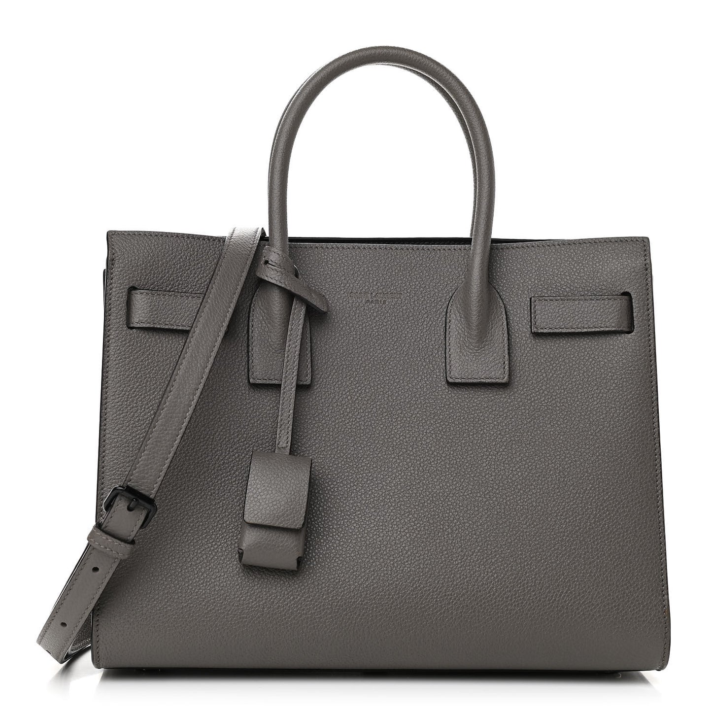 Grained Calfskin Baby Sac De Jour Fog