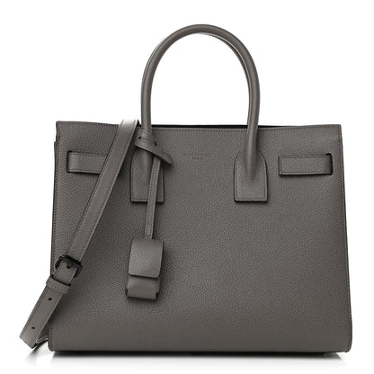 Saint Laurent Grained Calfskin Baby Sac De Jour Fog 1 of 9