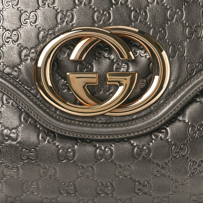 Gucci Guccissima Medium Britt Tassel Shoulder Bag Gunmetal 8 of 10