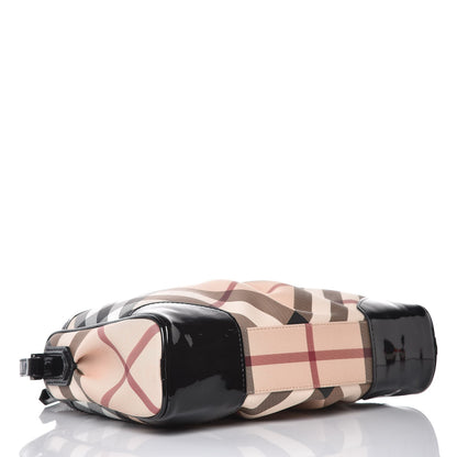 Burberry Patent Trim Nova Check Crossbody Black 4 of 9