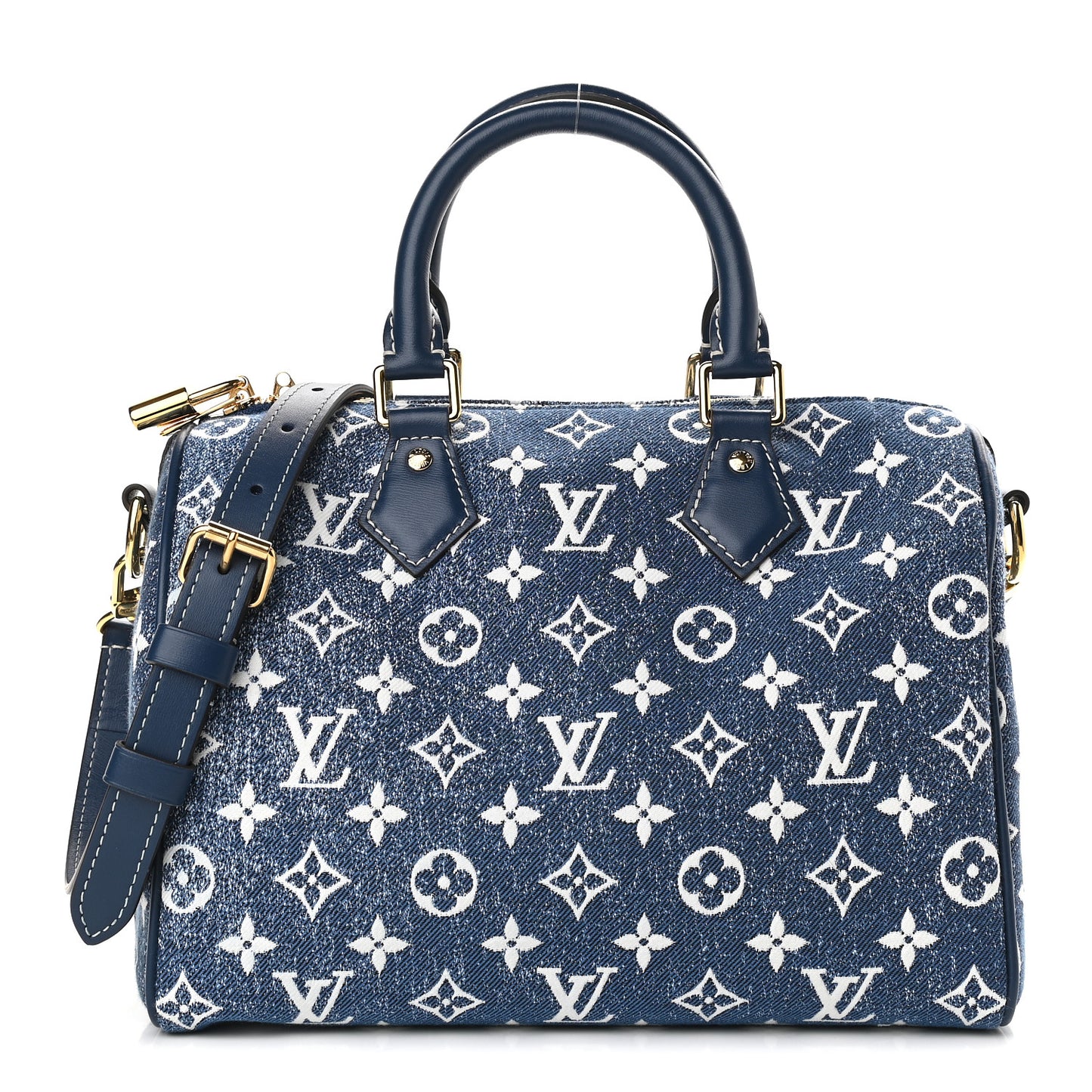 Monogram Jacquard Denim Speedy Bandouliere 25 Bleu