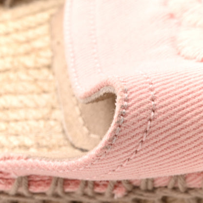 Chanel Denim CC Espadrille Mules 37 Pink Black 12 of 13