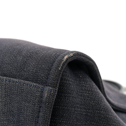 Chanel Denim Medium Deauville Tote Blue Orange 12 of 13