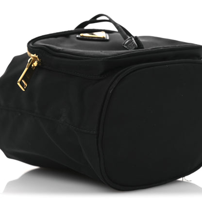 Prada Saffiano Tessuto Nylon Mini Bucket Crossbody Bag Black 10 of 14