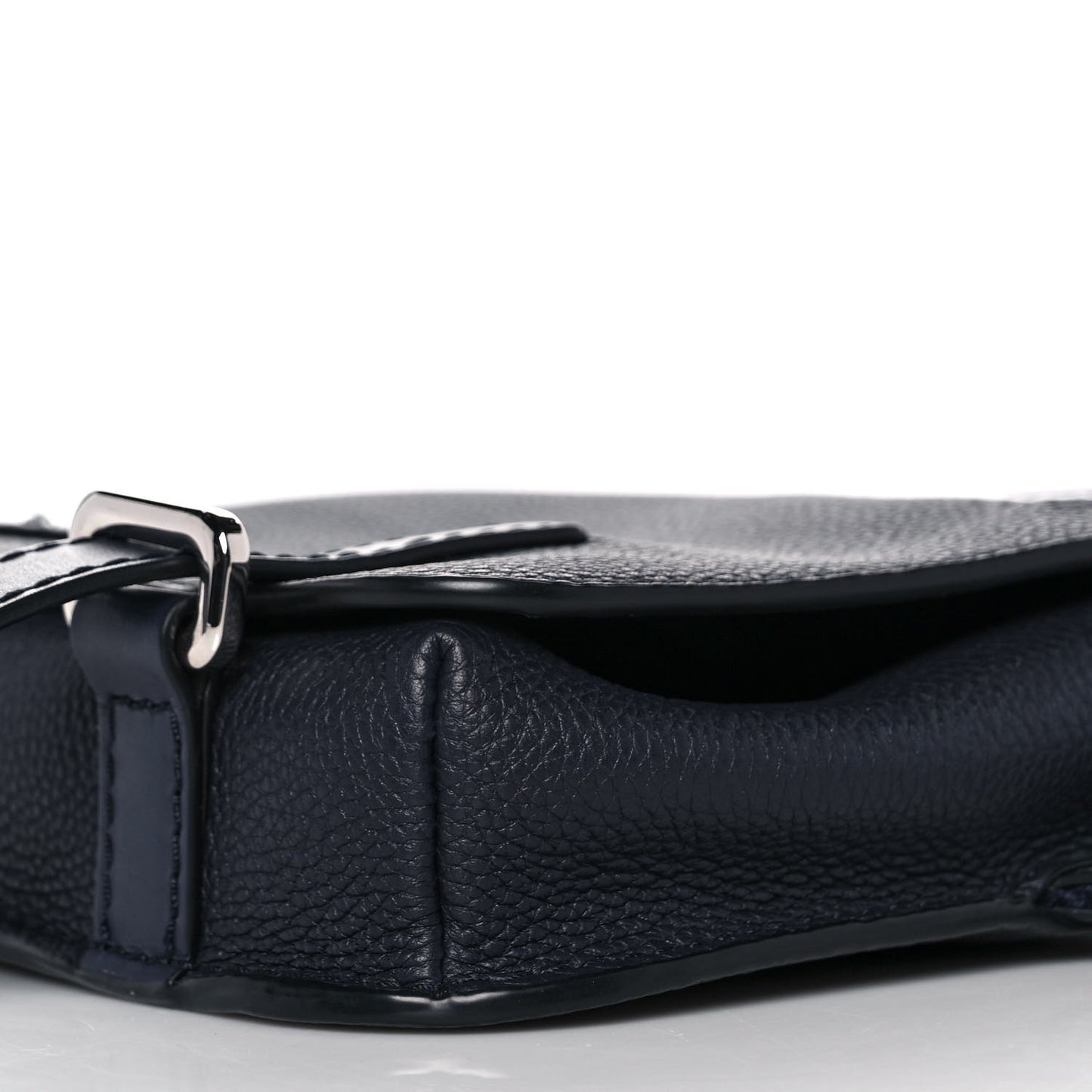 Soft Grained Calfskin XS Military Messenger Bag Navy