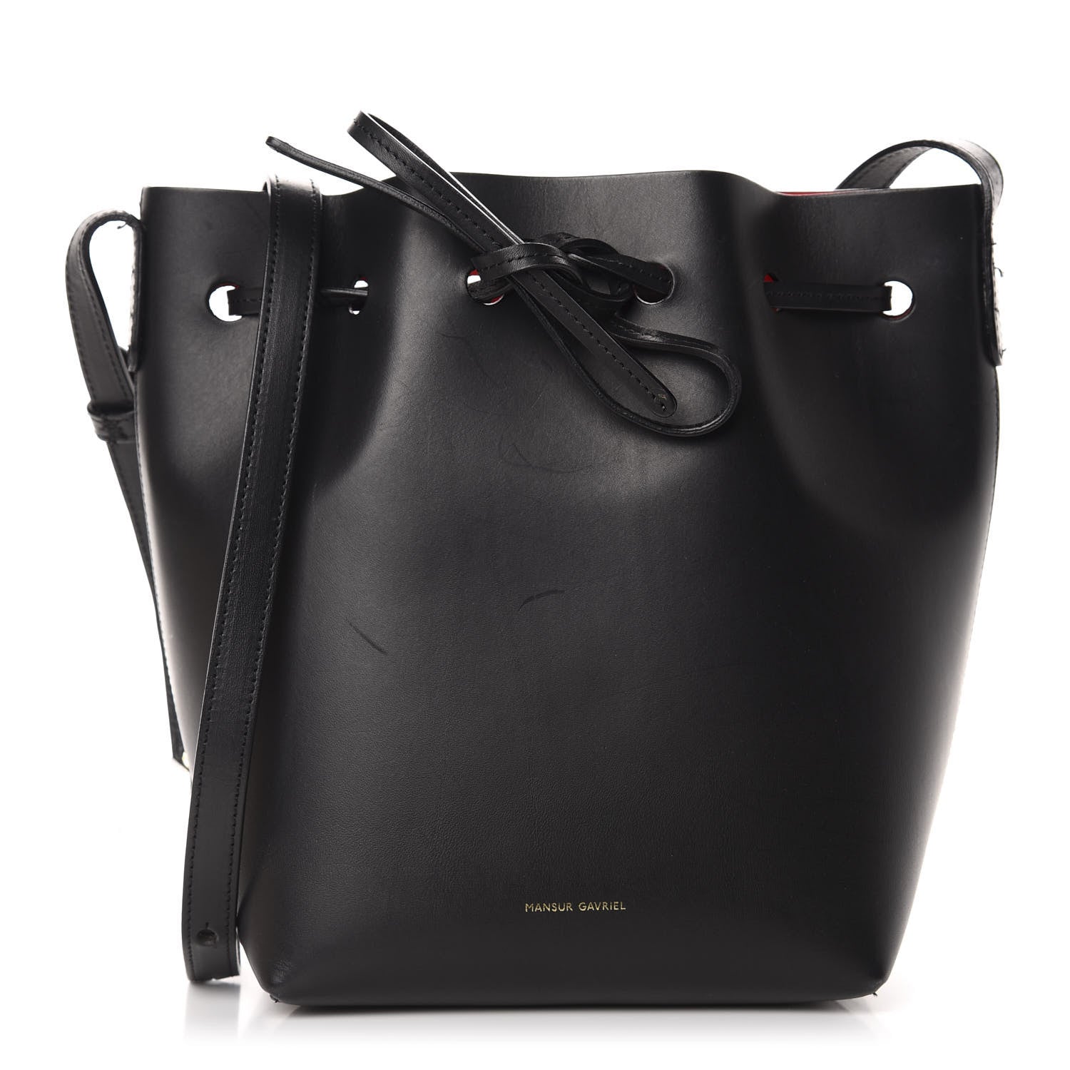 Mansur Gavriel Calfskin Mini Bucket Bag Black Flamma 1 of 20