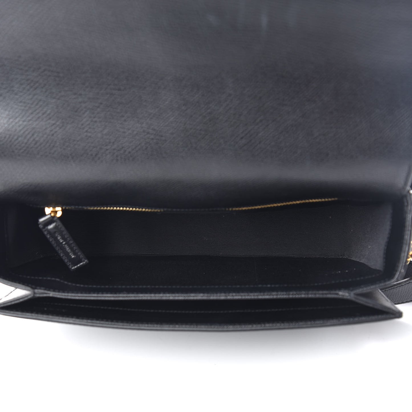 Textured Calfskin Medium Classic Monogram Universite Bag Black