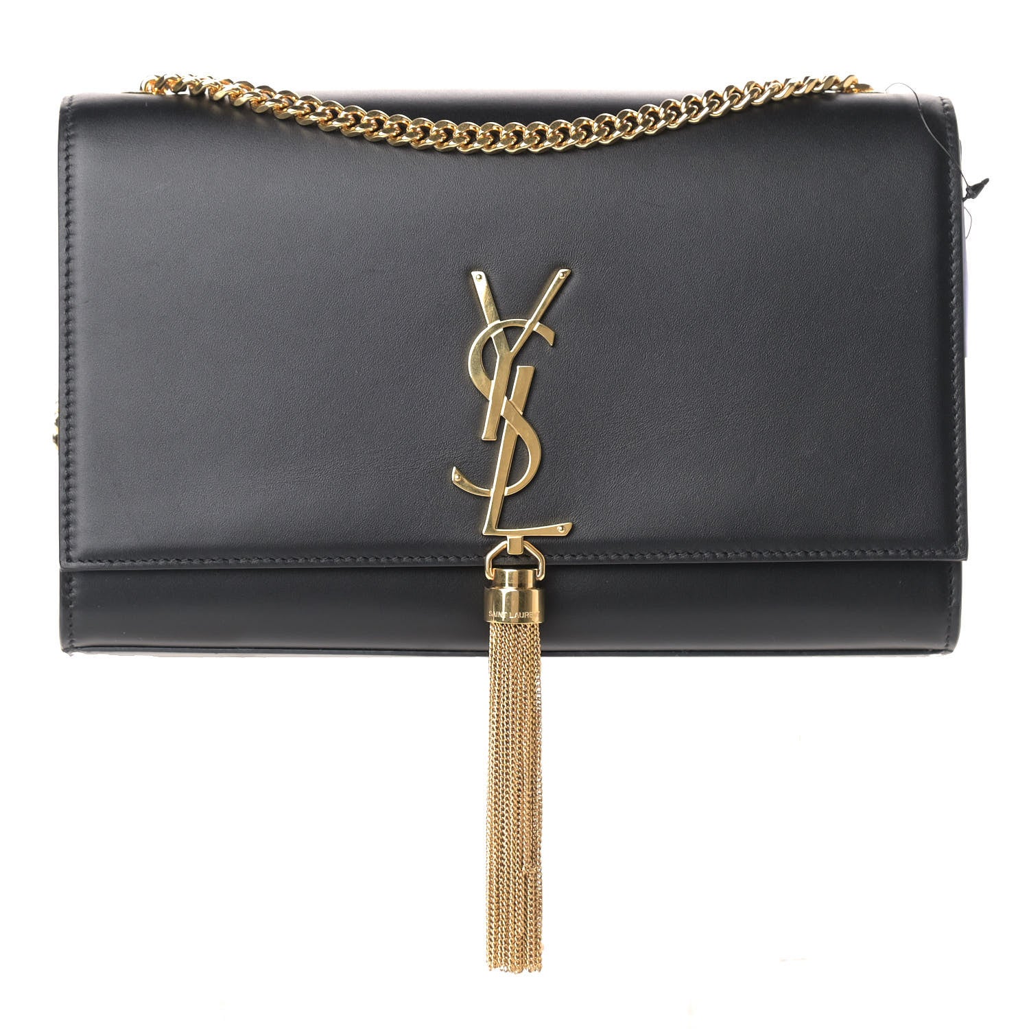 Saint Laurent Smooth Calfskin Medium Classic Monogram Kate Tassel Satchel Black 1 of 8