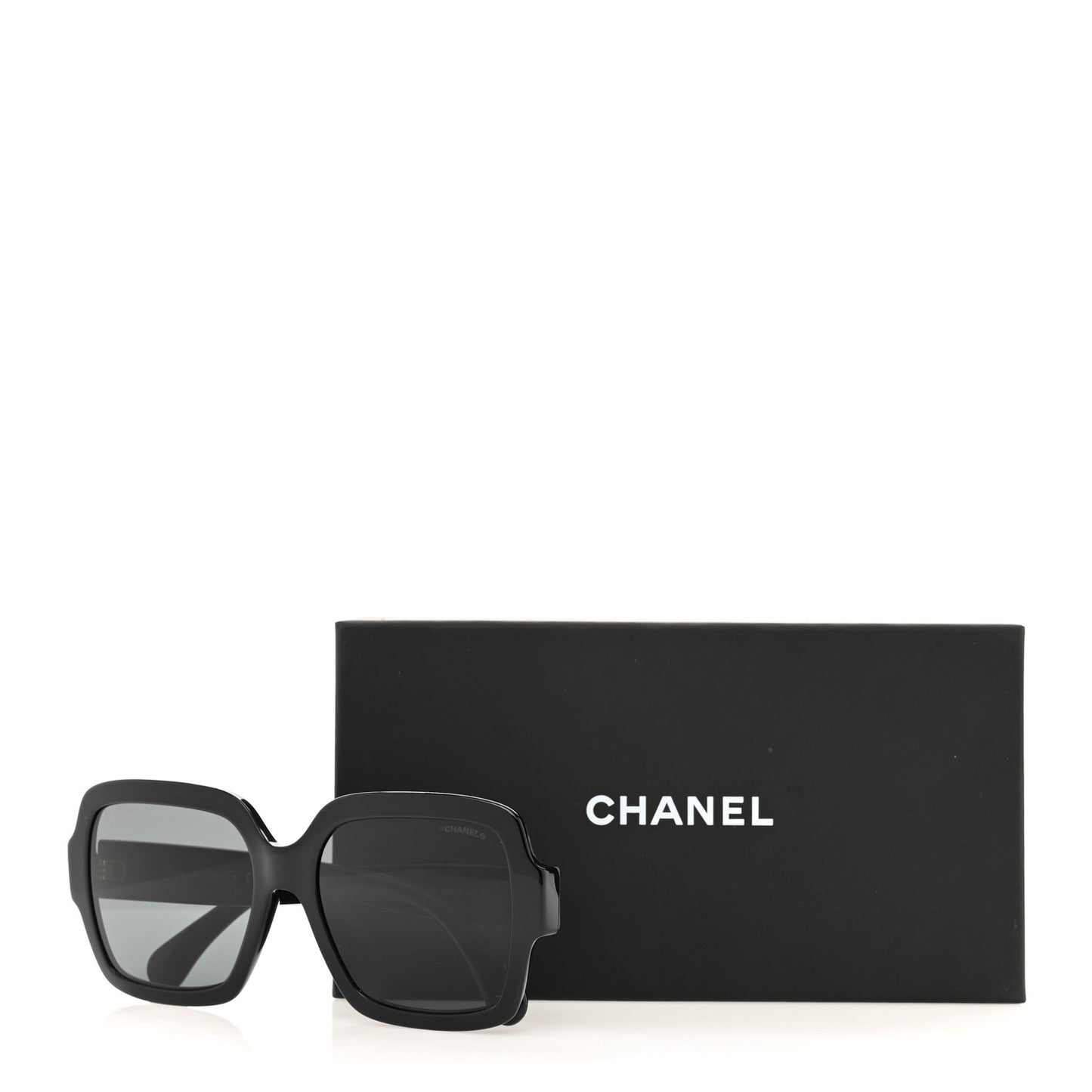 Acetate Square Heart Sunglasses 5479-A Black