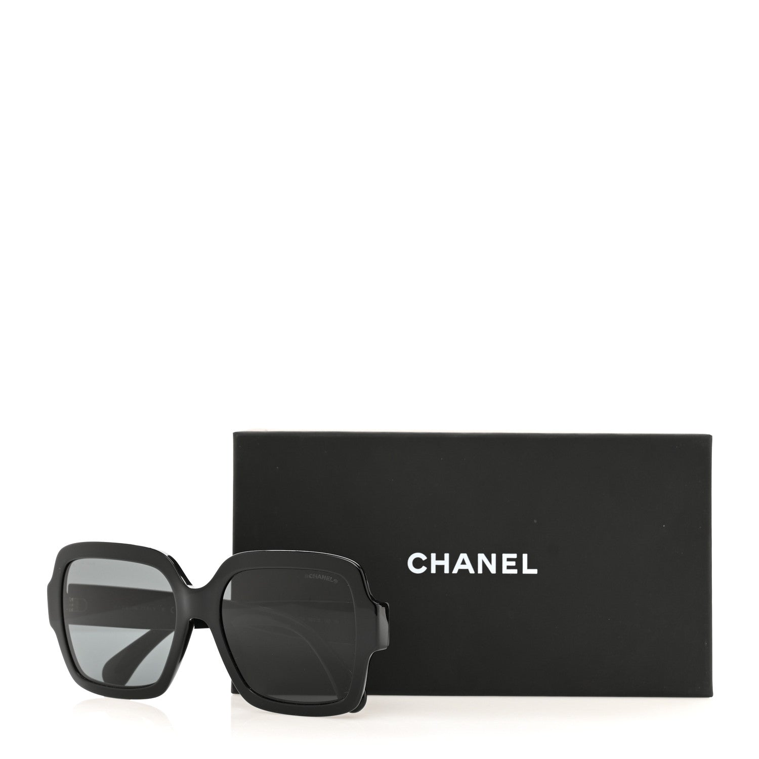 Chanel Acetate Square Heart Sunglasses 5479-A Black 7 of 7