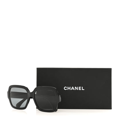 Chanel Acetate Square Heart Sunglasses 5479-A Black 7 of 7