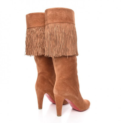 Christian Louboutin Veau Velours Majung 85 Boots 37 Ecureuil 4 of 9