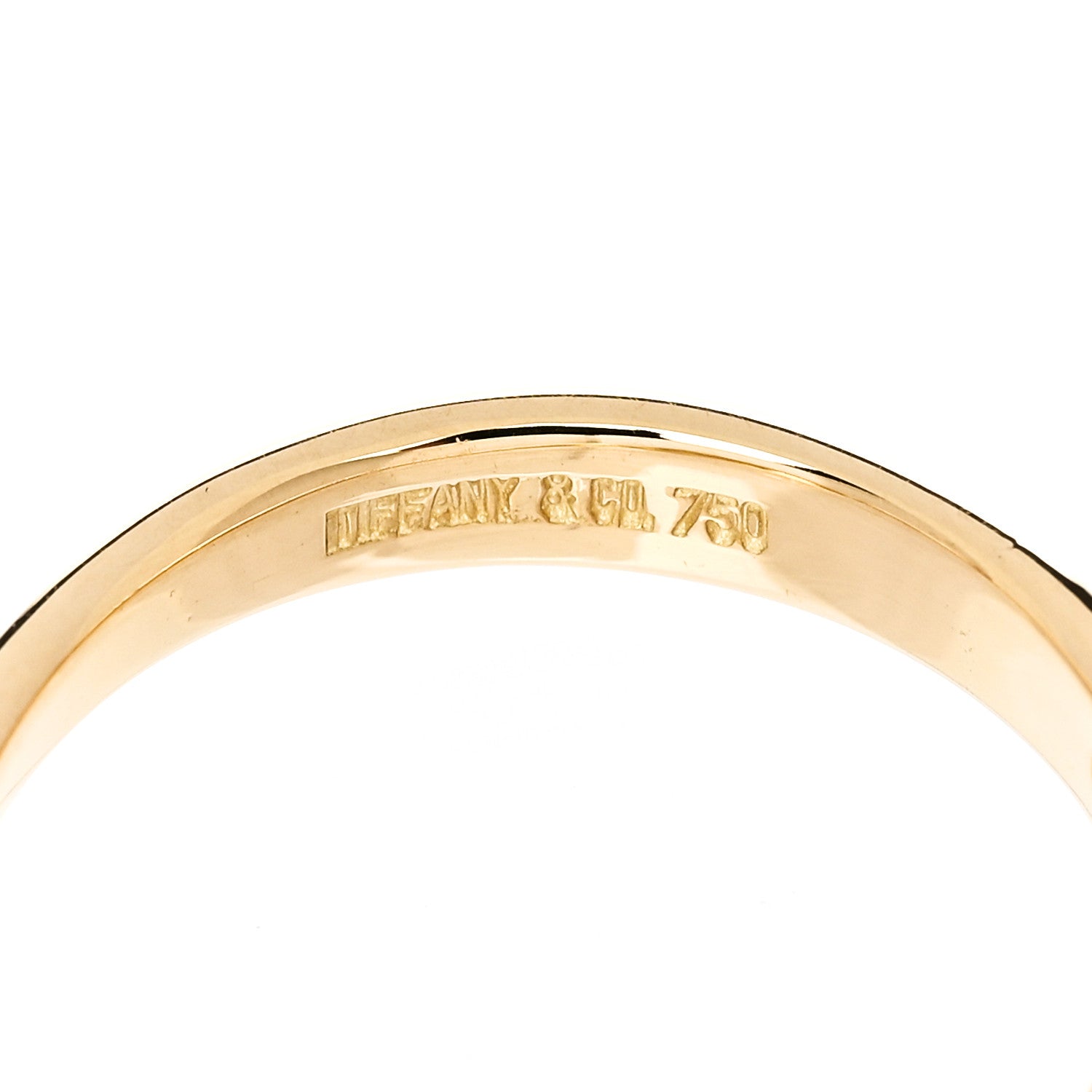 Tiffany 18K Yellow Gold Diamond Elsa Peretti Bean Wire Ring 49 4.75 4 of 5