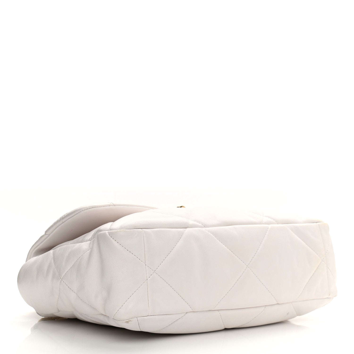 Chanel Lambskin Quilted Large Chanel 19 Flap White 4 of 13
