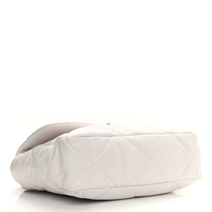 Chanel Lambskin Quilted Large Chanel 19 Flap White 4 of 13