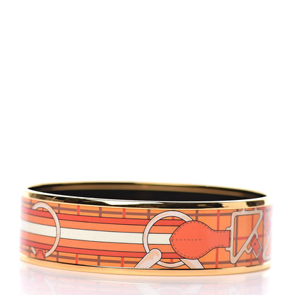 Hermes Enamel Printed Wide Tatersale Bracelet 70 3 of 5