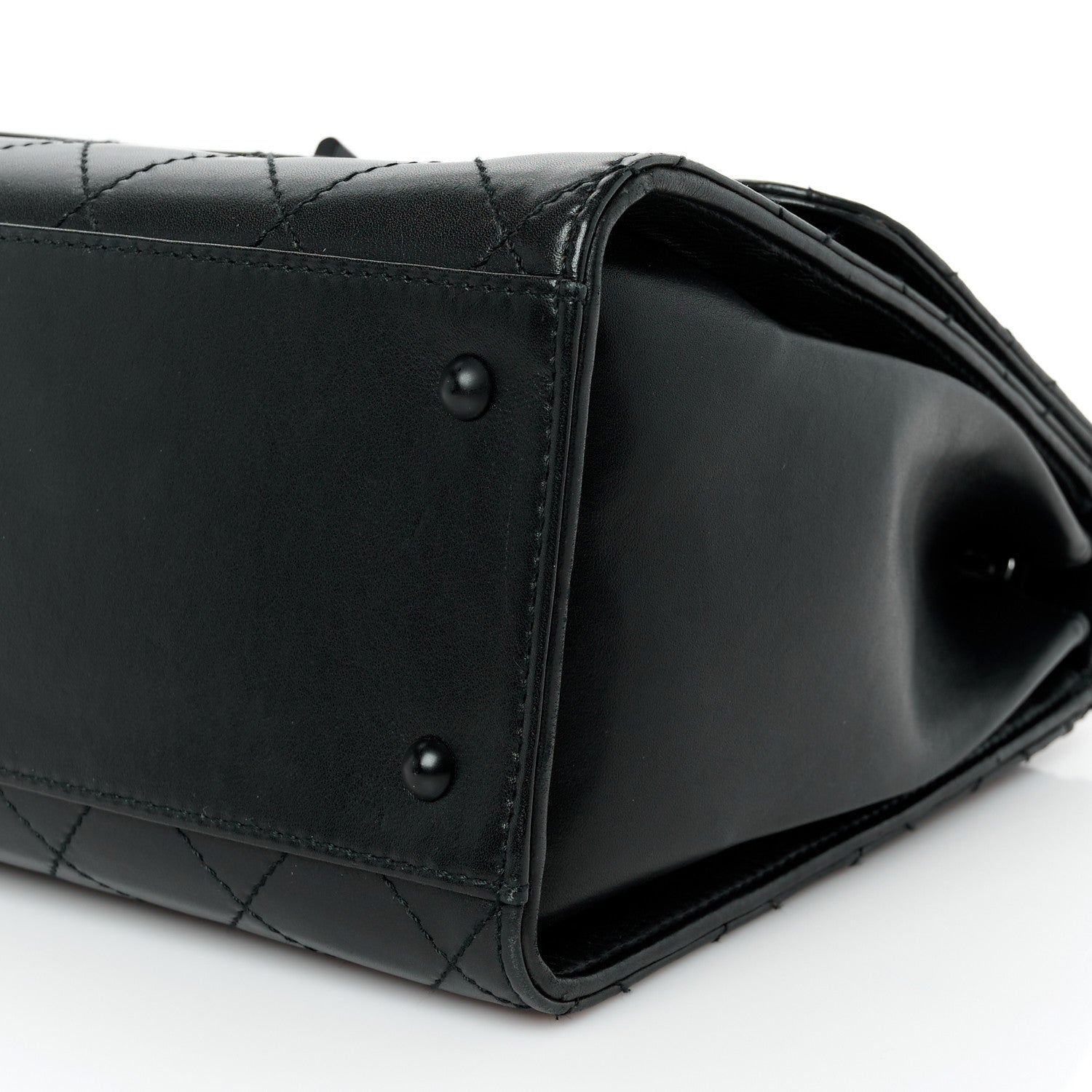 Chanel Calfskin Diamond Stitched Flap Shoulder Bag Black 11 of 11