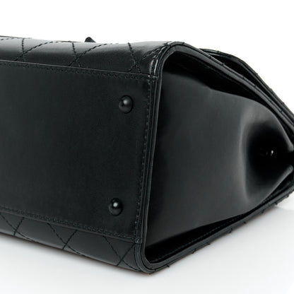 Chanel Calfskin Diamond Stitched Flap Shoulder Bag Black 11 of 11