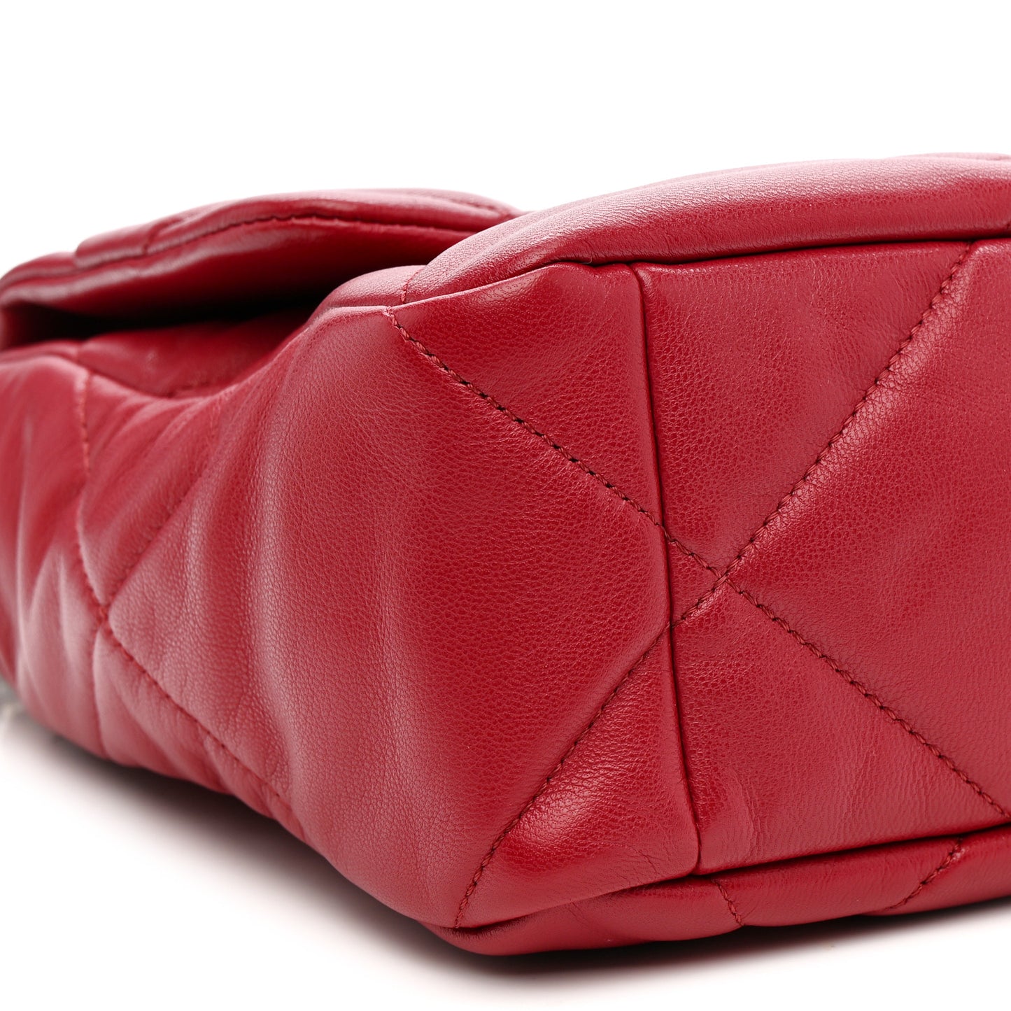 Goatskin Quilted Large Chanel 19 Flap Dark Pink