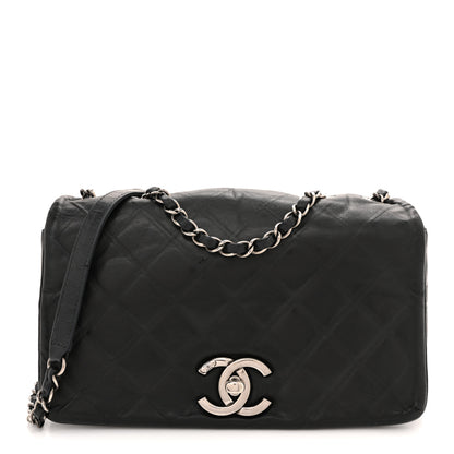 Chanel Calfskin Diamond Embossed New Chic Flap Black 1 of 13