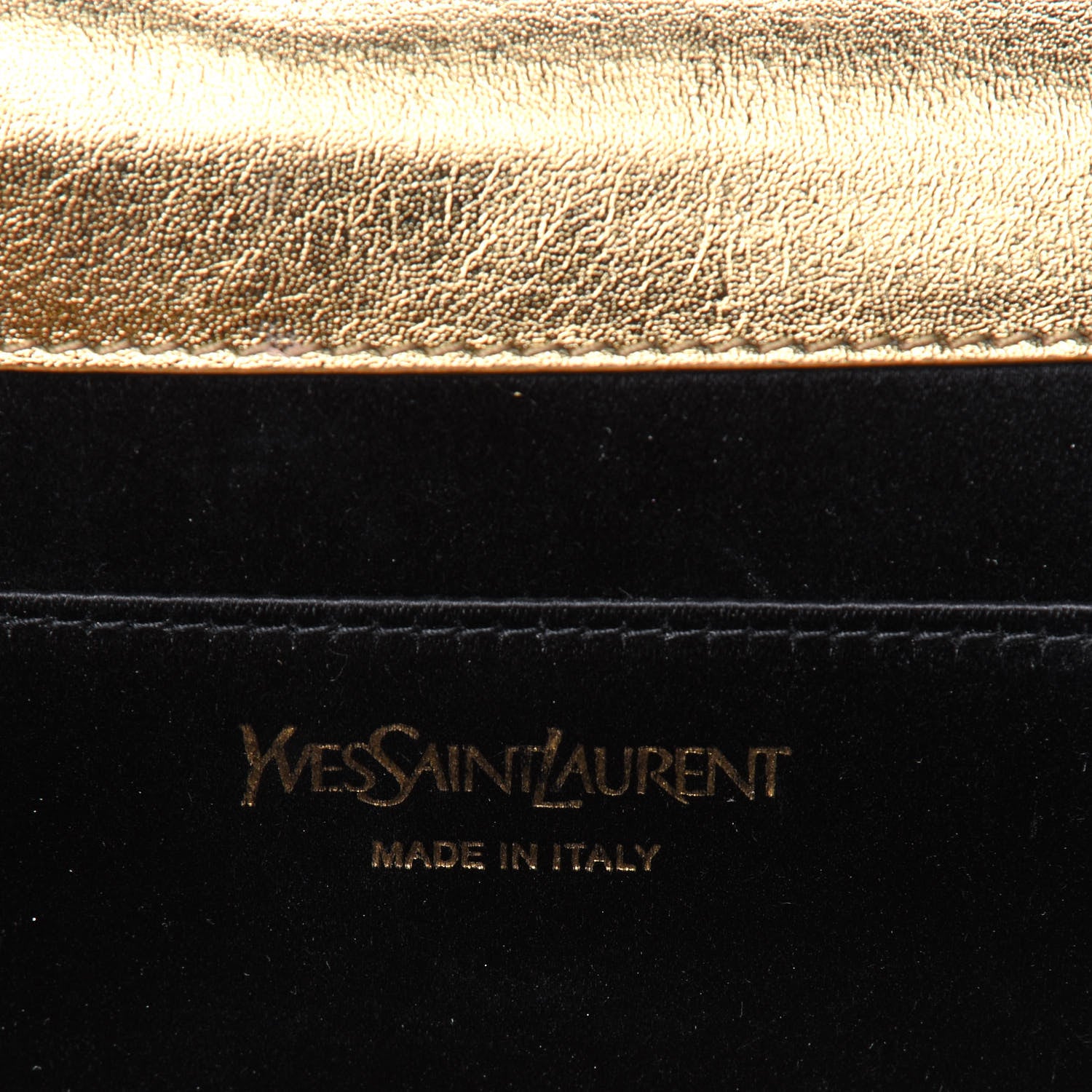 Saint Laurent Metallic Calfskin Monogram Large Belle De Jour Clutch Gold 6 of 19