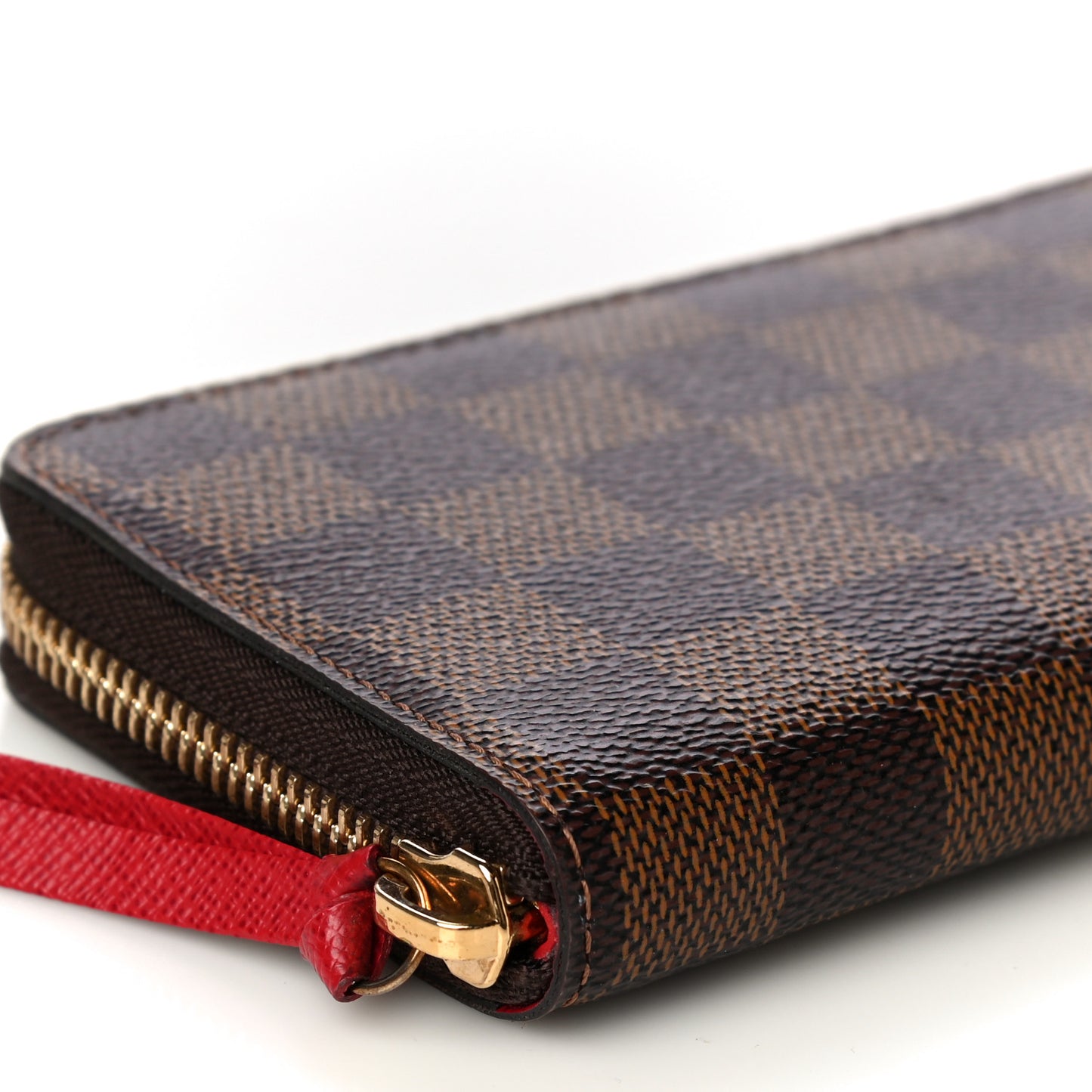 Damier Ebene Clemence Wallet Cherry