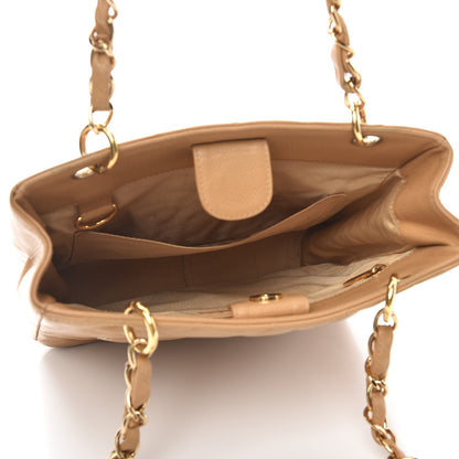 Chanel Caviar Quilted Petit Shopping Tote PST Beige 5 of 11
