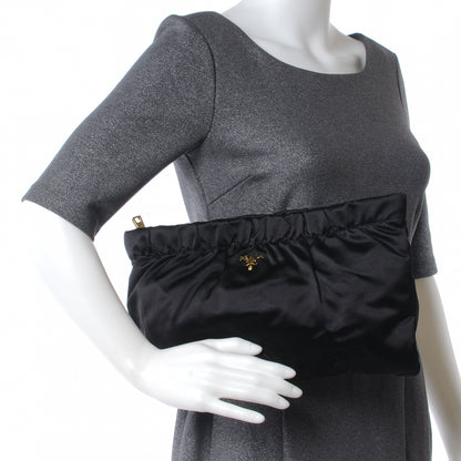 Prada Satin Evening Bag Black 2 of 9