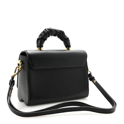 Louis Vuitton Taurillon Smooth Calfskin Scrunchie Twist One Handle MM Black 3 of 10