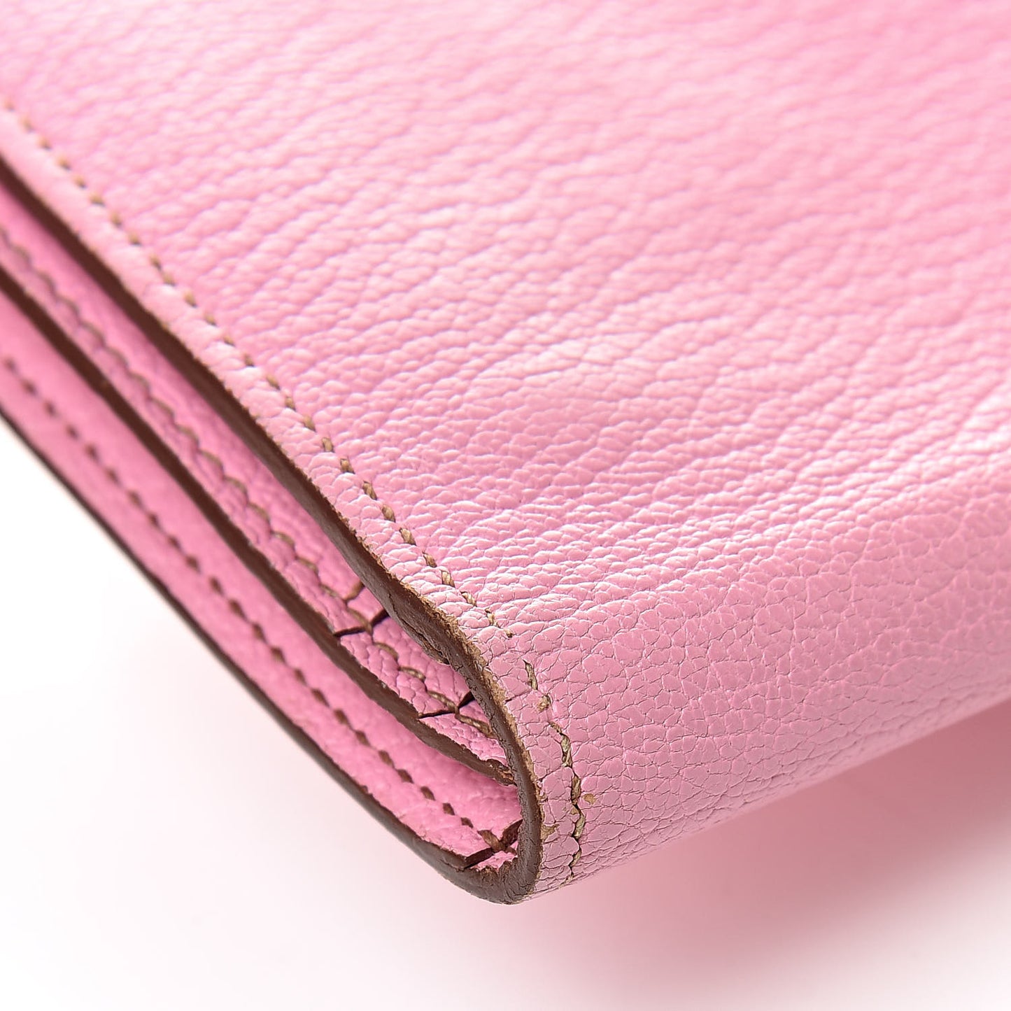 Chevre Mysore Bearn Gusset Wallet 5P Pink