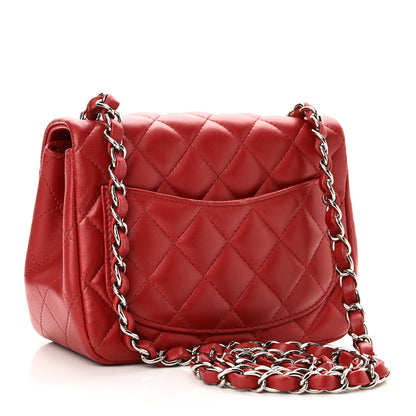 Chanel Lambskin Quilted Mini Square Flap Red 3 of 13