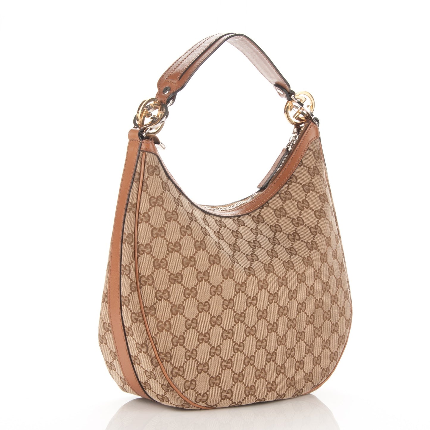 Monogram Medium GG Twins Hobo Tan