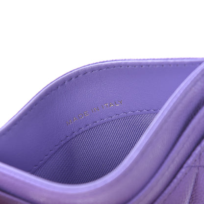Chanel Caviar Quilted Card Holder Purple 8 of 10