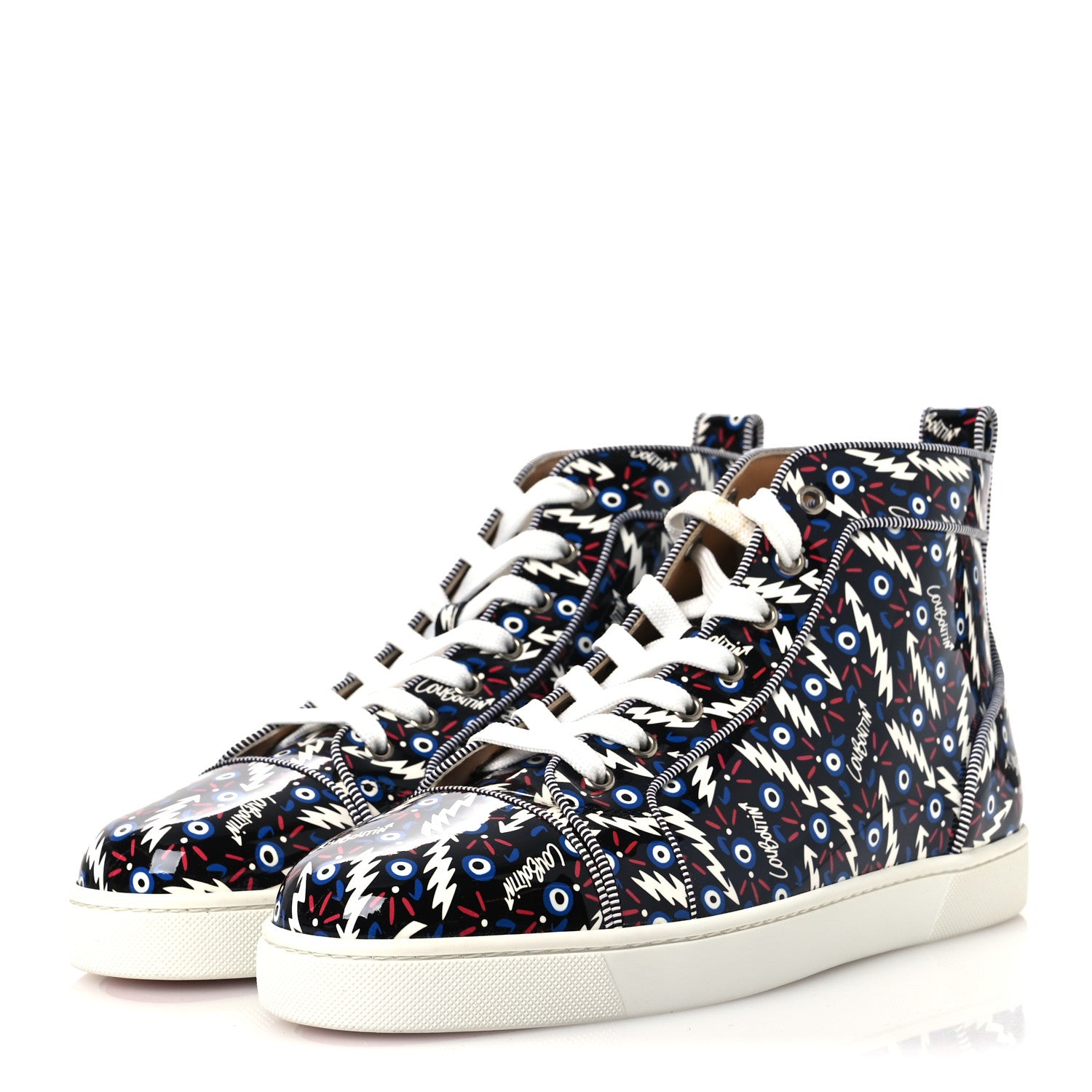 Christian Louboutin Patent Ginzana Mens Louis Orlato Flat Sneakers 42.5 Black 4 of 11