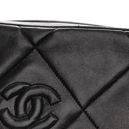 Chanel Lambskin Quilted CC Tassel Camera Case Black 12 of 13