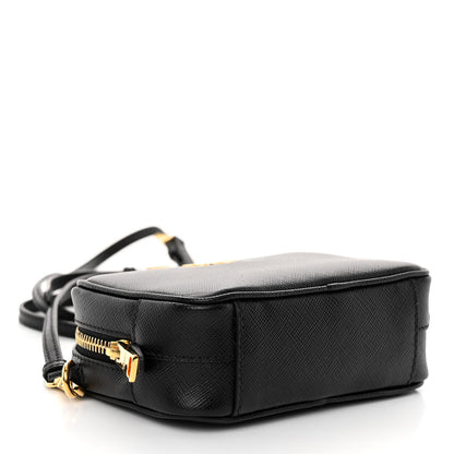 Prada Saffiano Mini Camera Crossbody Bag Black 4 of 9