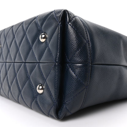 Chanel Soft Caviar CC Medium Top Handle Tote Navy Blue 11 of 11