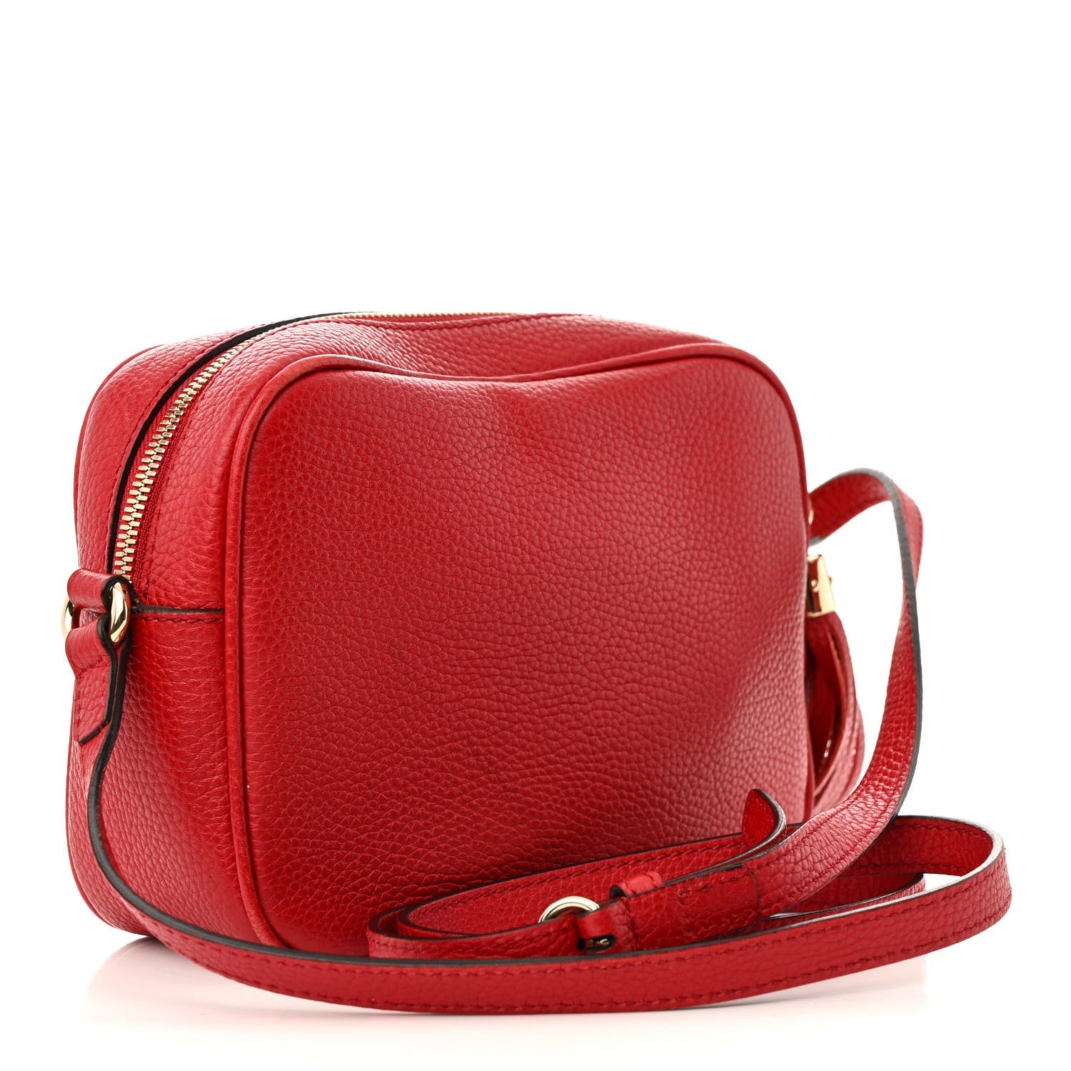 Gucci Pebbled Calfskin Small Soho Disco Bag Tabasco Red 3 of 19