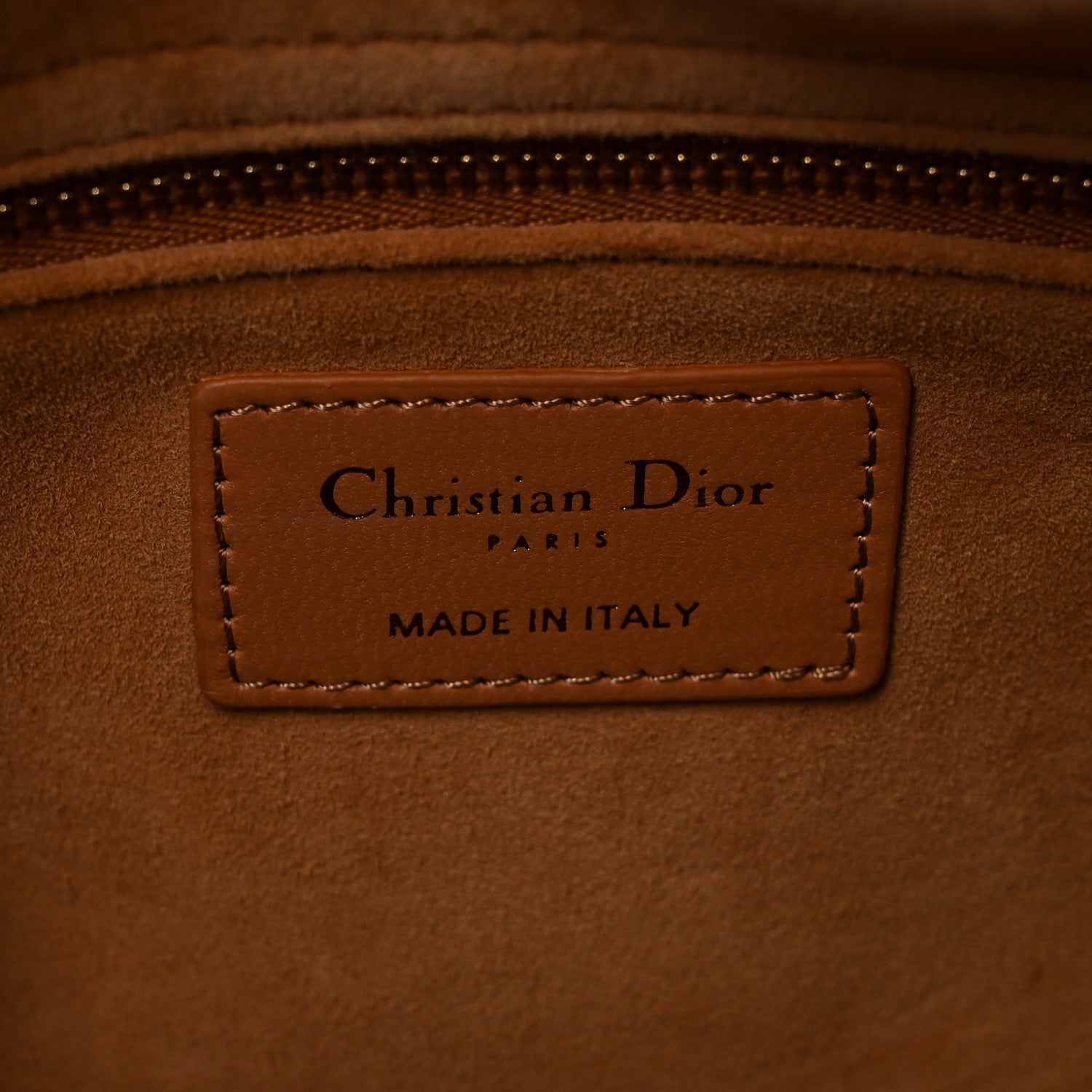 Christian Dior Lambskin Cannage Medium Lady Dior Amber 6 of 9