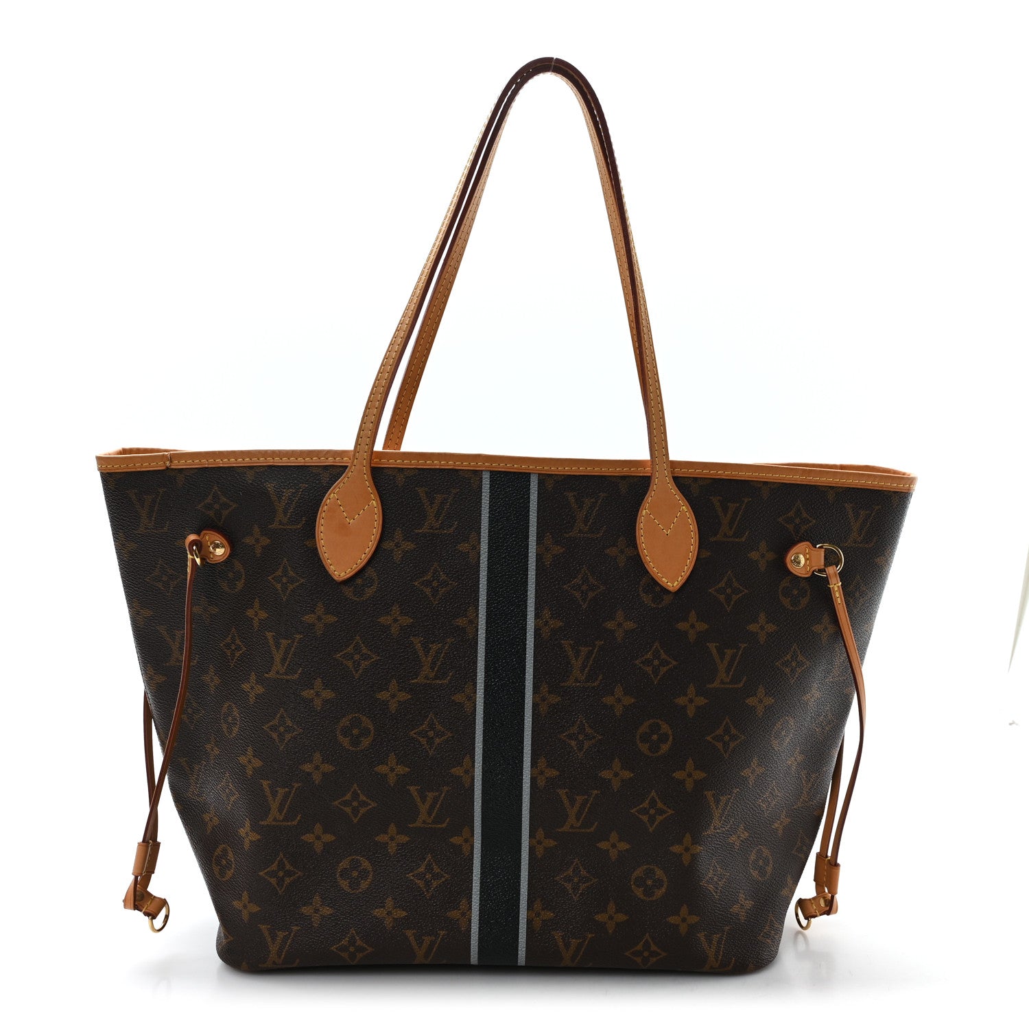 LOUIS VUITTON テキスタイル ダークグレー/オレンジ Louis Vuitton Monogram My LV Heritage Neverfull MM Black White