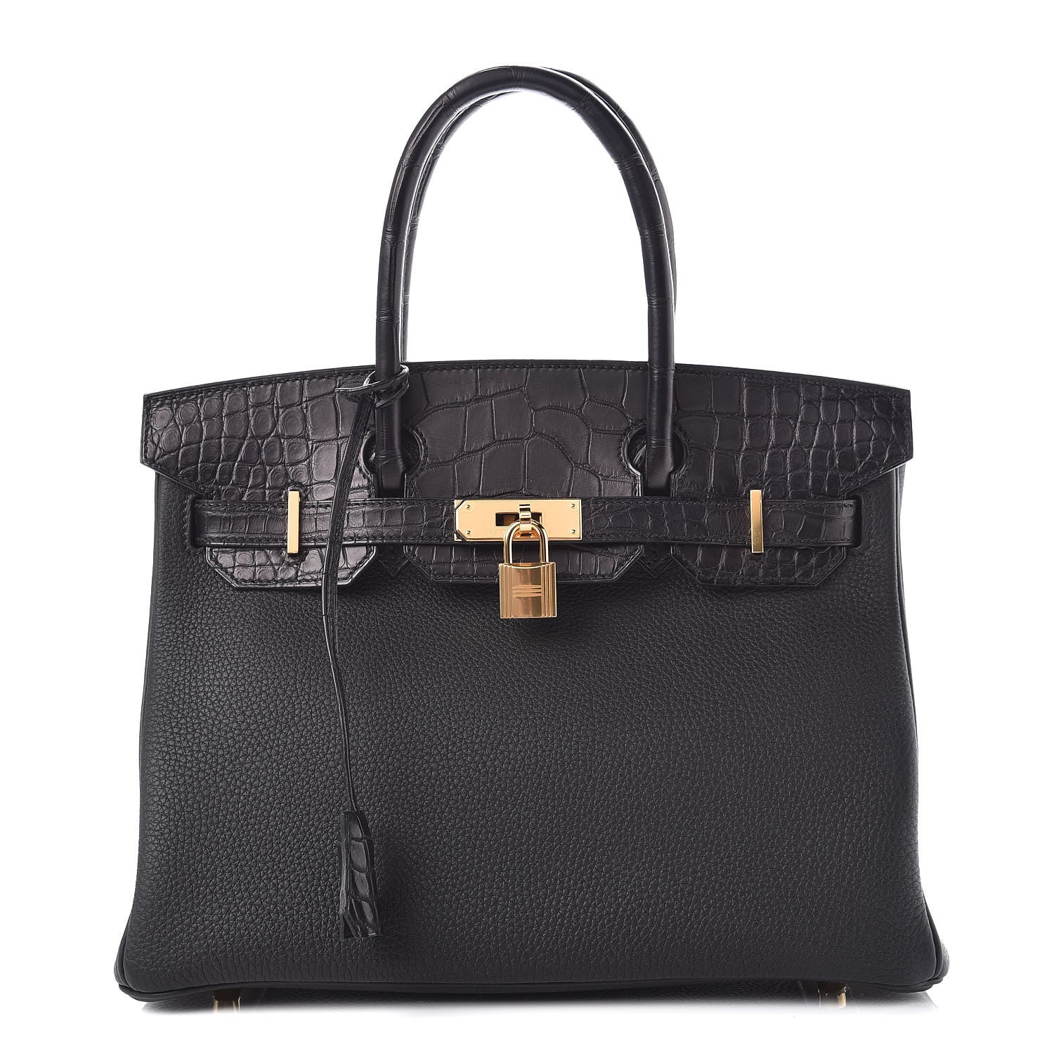 Hermes Togo Matte Alligator Birkin Touch 30 Black 1 of 40