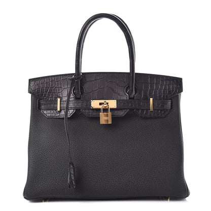 Hermes Togo Matte Alligator Birkin Touch 30 Black 1 of 40