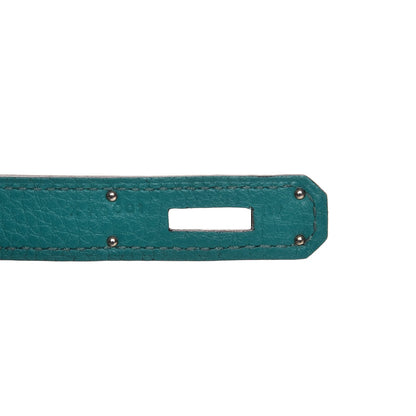 Hermes Taurillon Clemence Jypsiere 28 Bleu Paon 6 of 8