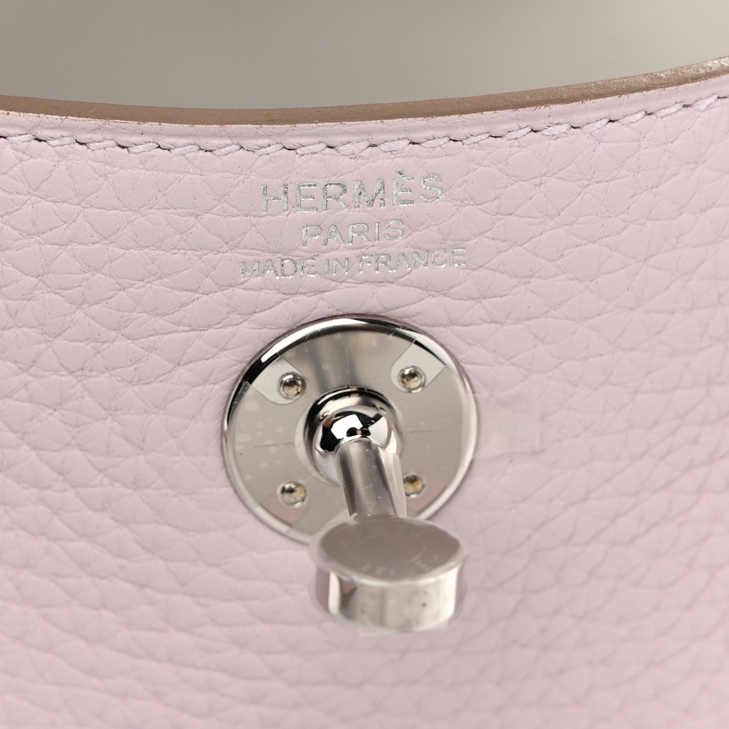 Taurillon Clemence Verso Mini Lindy 20 Mauve Pale Mushroom