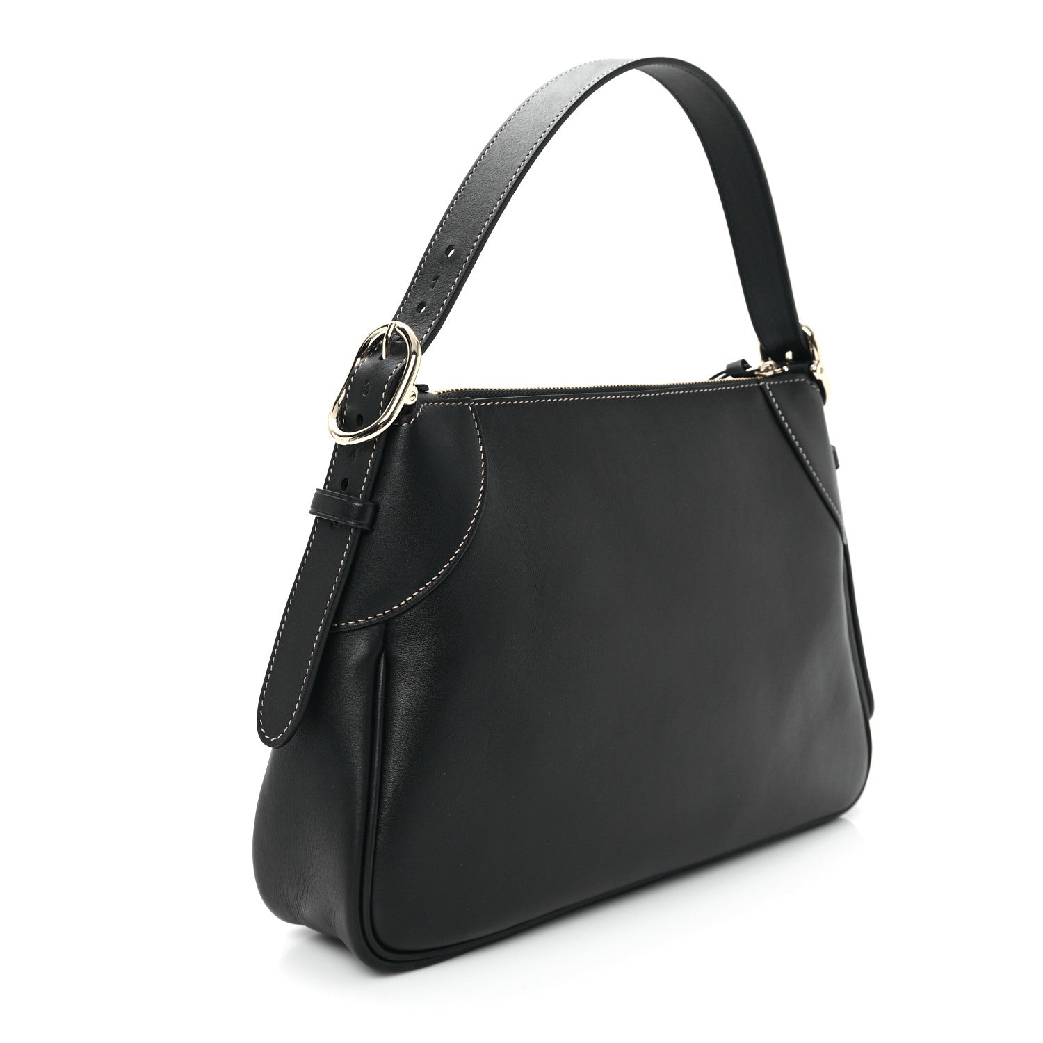 Gucci Calfskin Medium Emblem Shoulder Bag Black 3 of 11