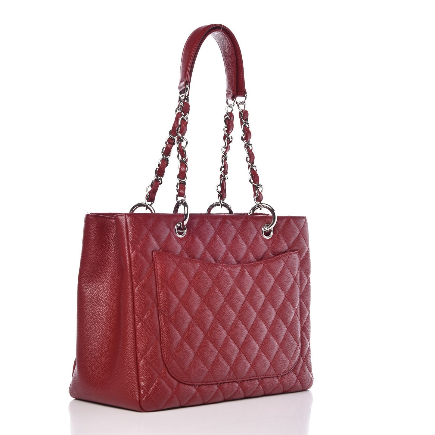Caviar Quilted Grand Shopping Tote GST Red