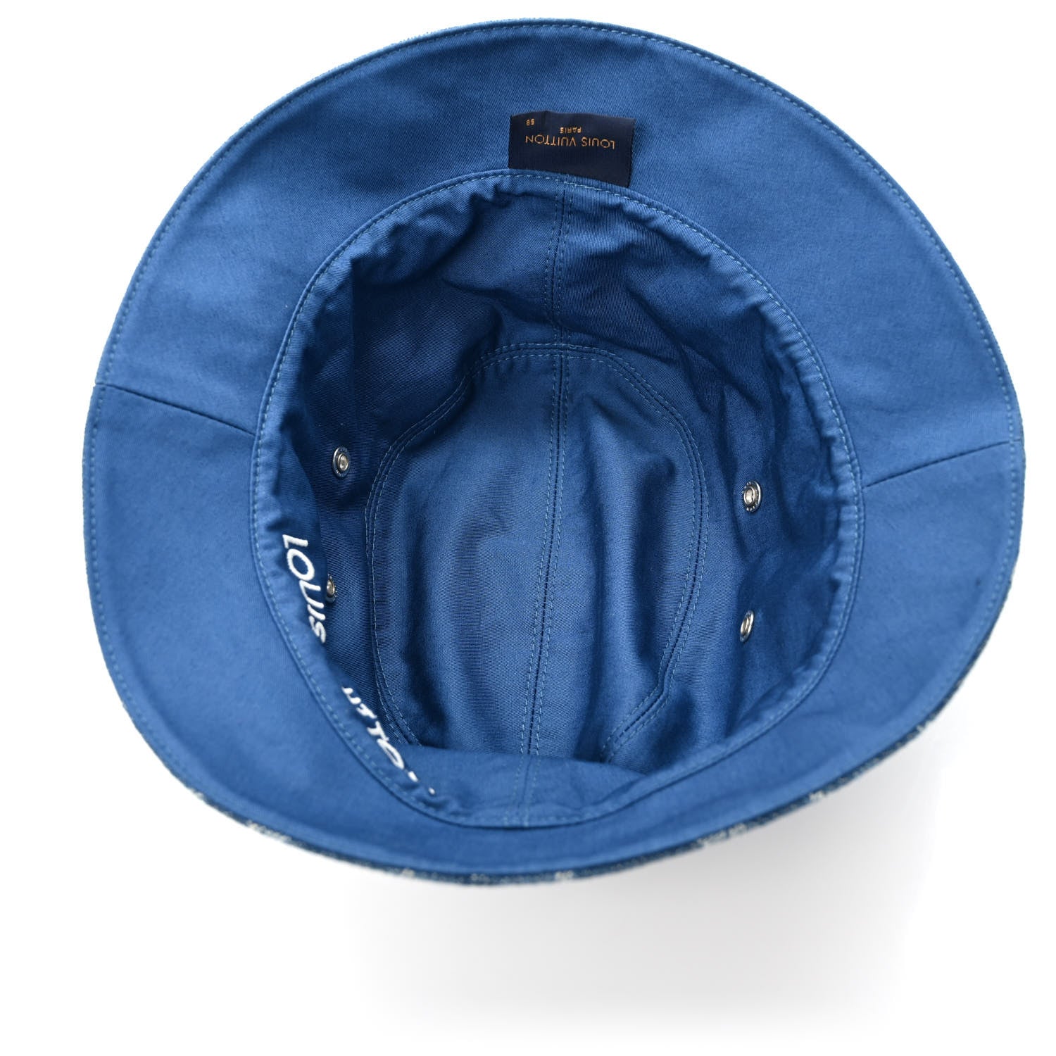 Louis Vuitton Monogram Denim Transformable Bob Bucket Hat 58 Blue 7 of 8